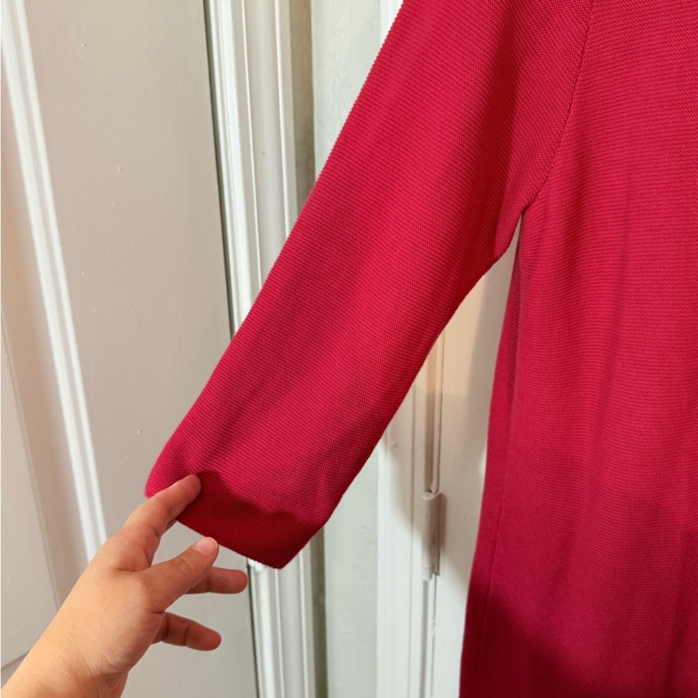 Peruvian Connection Rich Red Open Cardigan Size XL - Picture 8 of 9